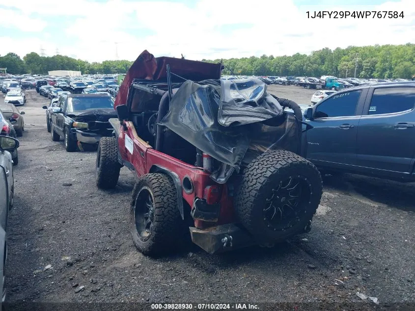 1998 Jeep Wrangler / Tj Se VIN: 1J4FY29P4WP767584 Lot: 39828930