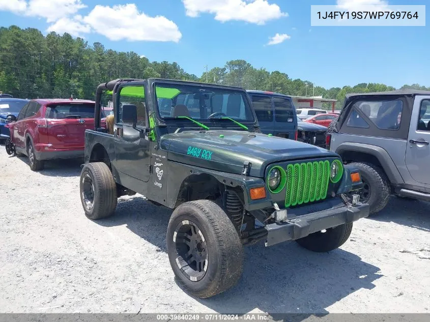 1998 Jeep Wrangler Sport VIN: 1J4FY19S7WP769764 Lot: 39840249