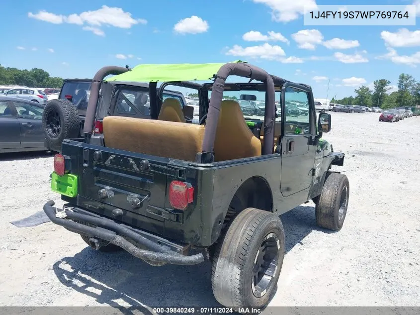 1998 Jeep Wrangler Sport VIN: 1J4FY19S7WP769764 Lot: 39840249