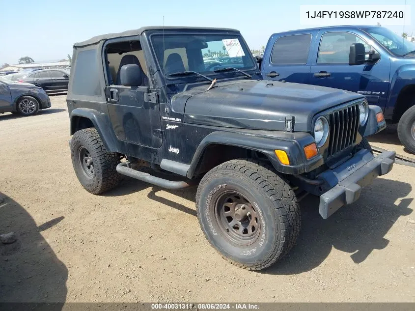 1J4FY19S8WP787240 1998 Jeep Wrangler / Tj Sport