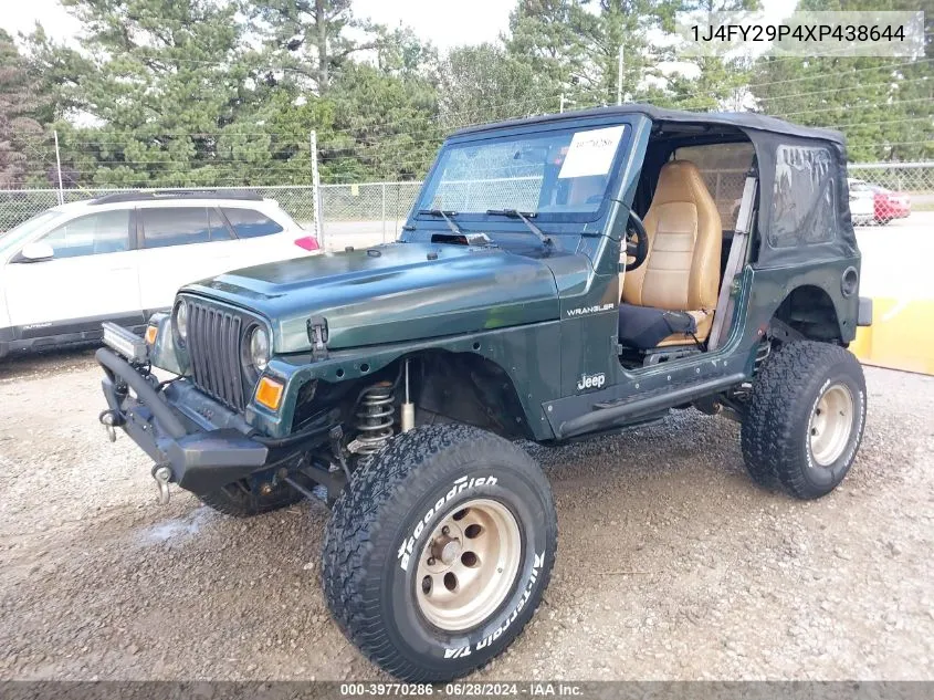 1J4FY29P4XP438644 1999 Jeep Wrangler Se