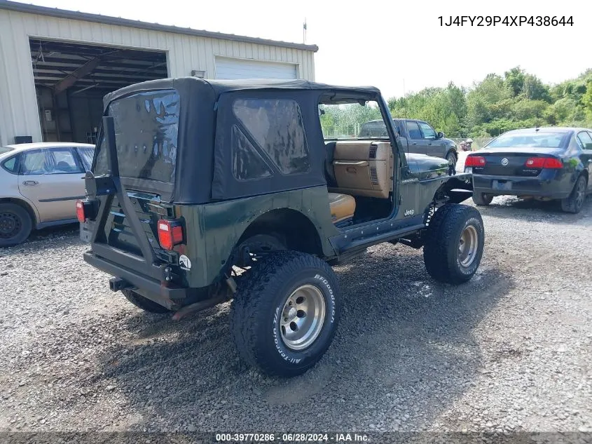 1J4FY29P4XP438644 1999 Jeep Wrangler Se