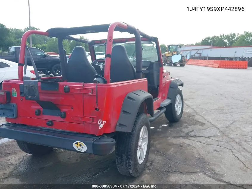 1999 Jeep Wrangler Sport VIN: 1J4FY19S9XP442896 Lot: 39856904