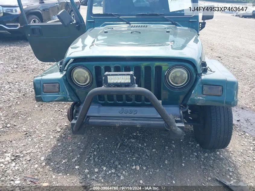 1999 Jeep Wrangler Sahara VIN: 1J4FY49S3XP463647 Lot: 39864760