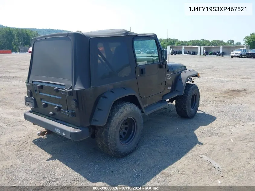 1999 Jeep Wrangler Sport VIN: 1J4FY19S3XP467521 Lot: 39868326