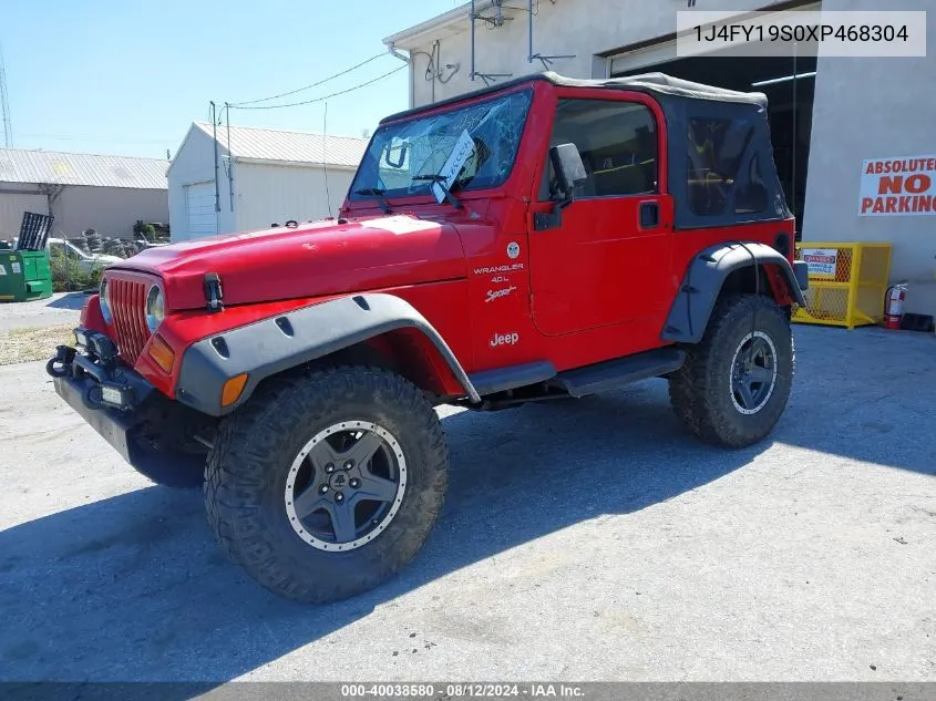 1J4FY19S0XP468304 1999 Jeep Wrangler Sport