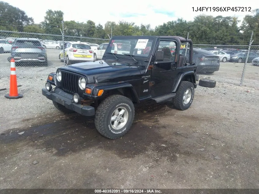 1999 Jeep Wrangler Sport VIN: 1J4FY19S6XP457212 Lot: 40352091