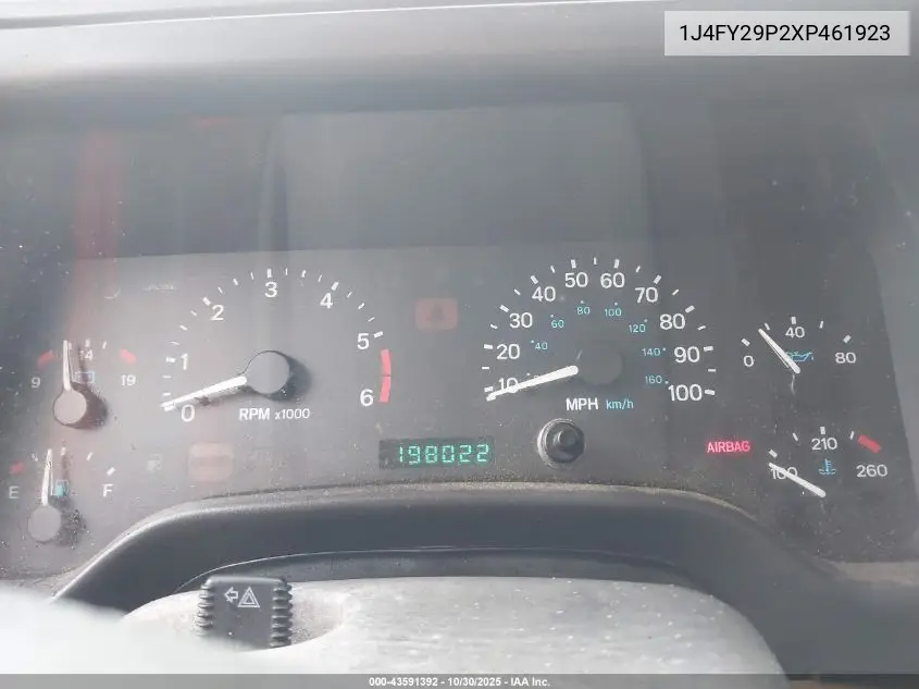 1J4FY29P2XP461923 1999 Jeep Wrangler Se