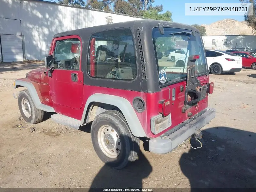 1J4FY29P7XP448231 1999 Jeep Wrangler Se