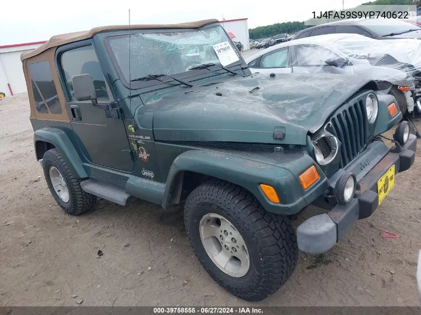 2000 Jeep Wrangler Sahara VIN: 1J4FA59S9YP740622 Lot: 39758555