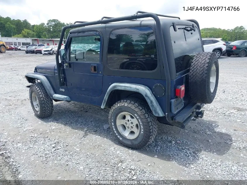 2000 Jeep Wrangler Sport VIN: 1J4FA49SXYP714766 Lot: 39885210