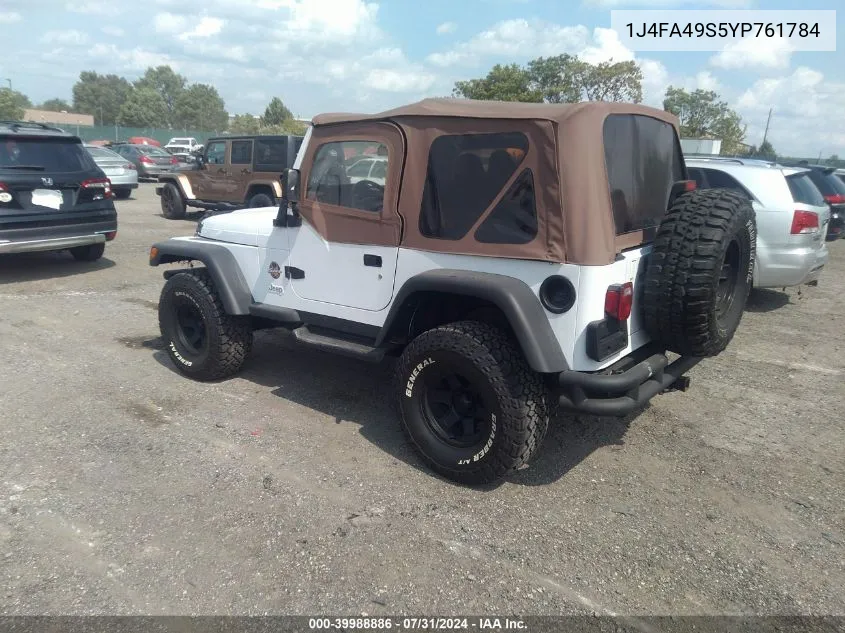 1J4FA49S5YP761784 2000 Jeep Wrangler Sport