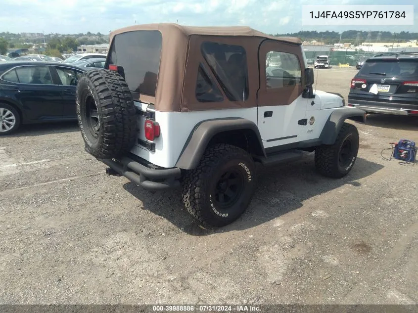 1J4FA49S5YP761784 2000 Jeep Wrangler Sport