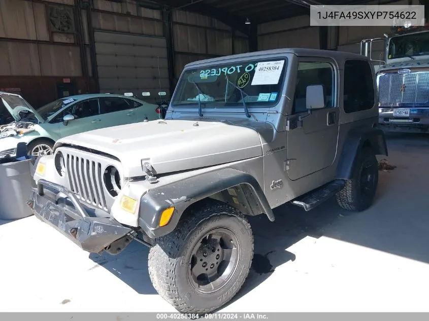 2000 Jeep Wrangler Sport VIN: 1J4FA49SXYP754622 Lot: 40258384