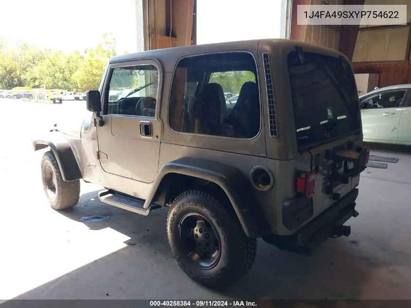 2000 Jeep Wrangler Sport VIN: 1J4FA49SXYP754622 Lot: 40258384