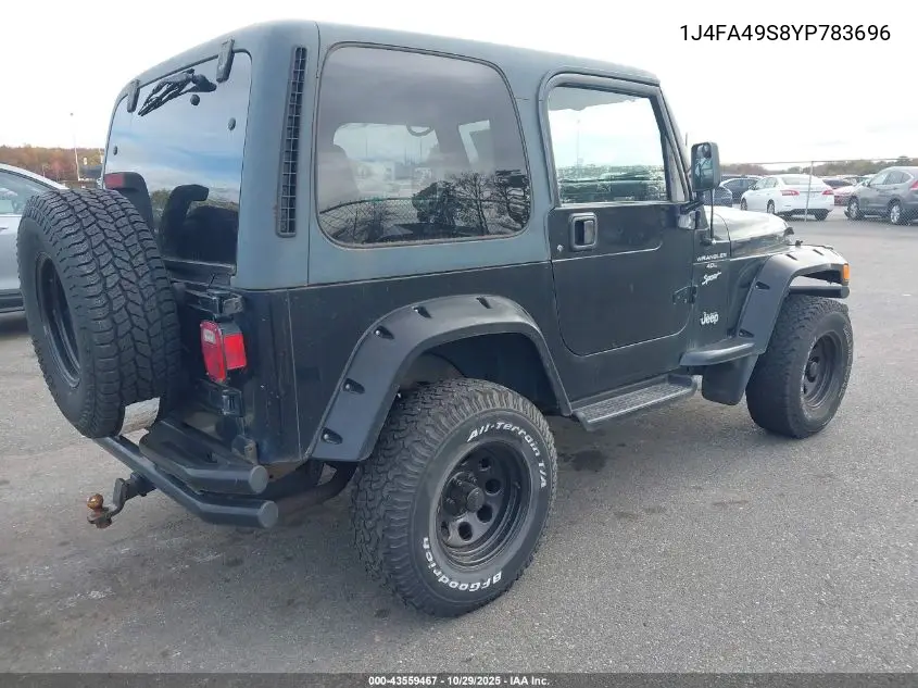 1J4FA49S8YP783696 2000 Jeep Wrangler Sport