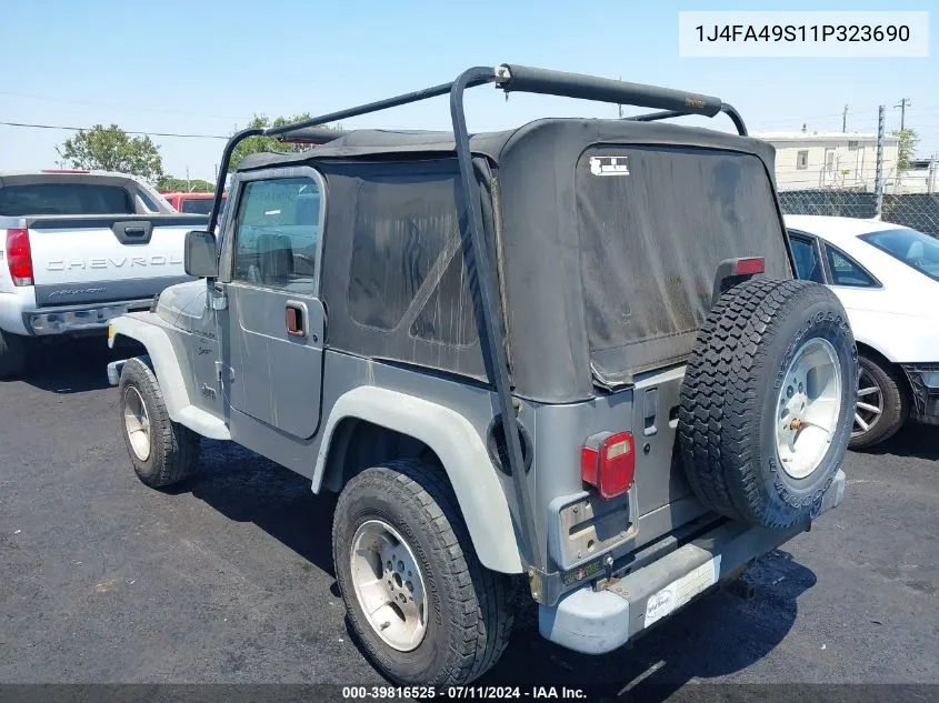 2001 Jeep Wrangler Sport VIN: 1J4FA49S11P323690 Lot: 39816525