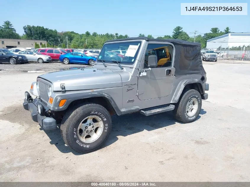 1J4FA49S21P364653 2001 Jeep Wrangler Sport