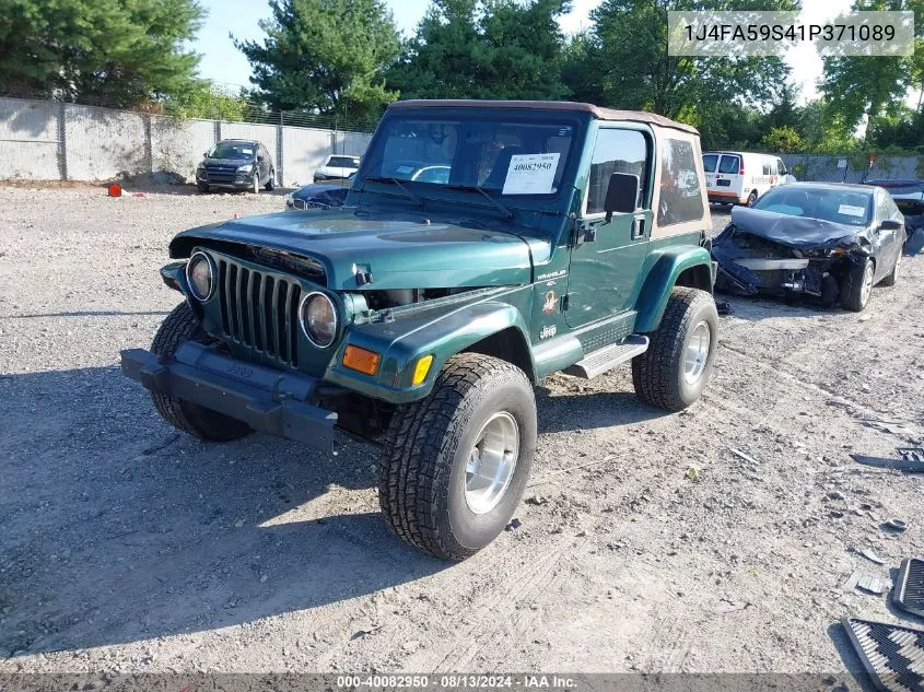 2001 Jeep Wrangler Sahara VIN: 1J4FA59S41P371089 Lot: 40082950