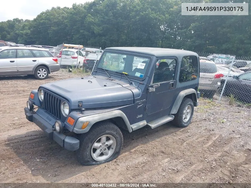 2001 Jeep Wrangler Sport VIN: 1J4FA49S91P330175 Lot: 40133432