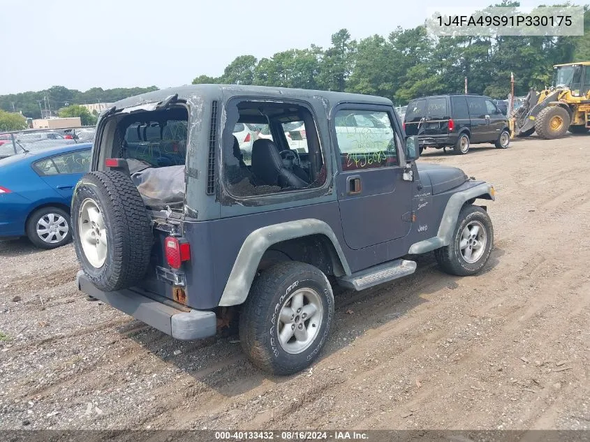 2001 Jeep Wrangler Sport VIN: 1J4FA49S91P330175 Lot: 40133432