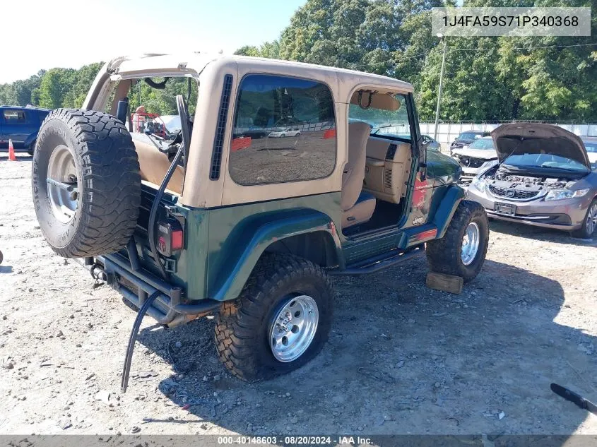 2001 Jeep Wrangler Sahara VIN: 1J4FA59S71P340368 Lot: 40148603