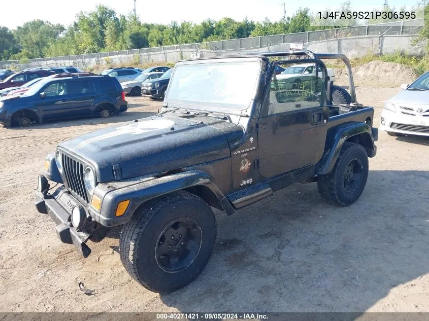 1J4FA59S21P306595 2001 Jeep Wrangler Sahara