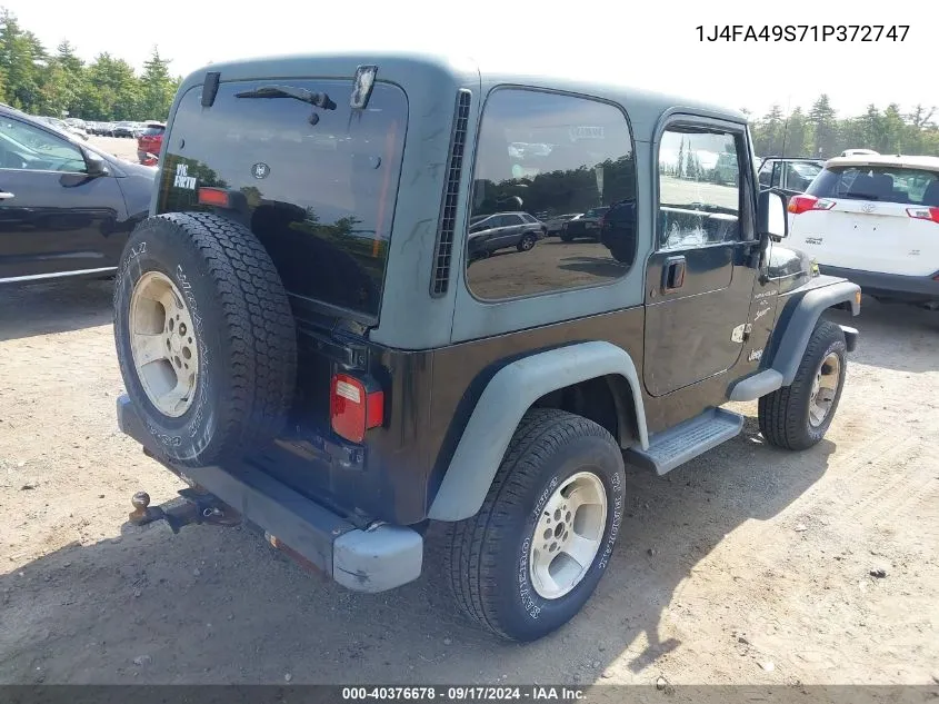 2001 Jeep Wrangler Sport VIN: 1J4FA49S71P372747 Lot: 40376678