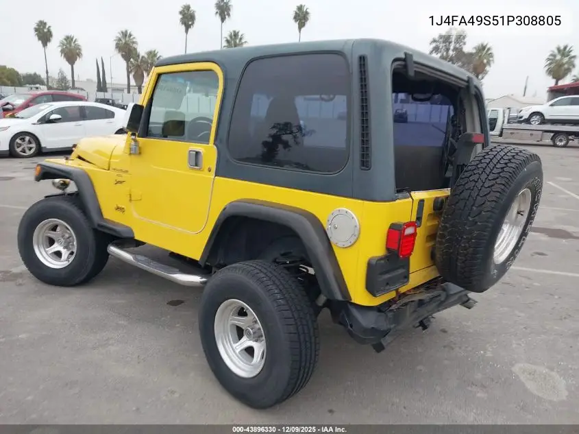 1J4FA49S51P308805 2001 Jeep Wrangler Sport