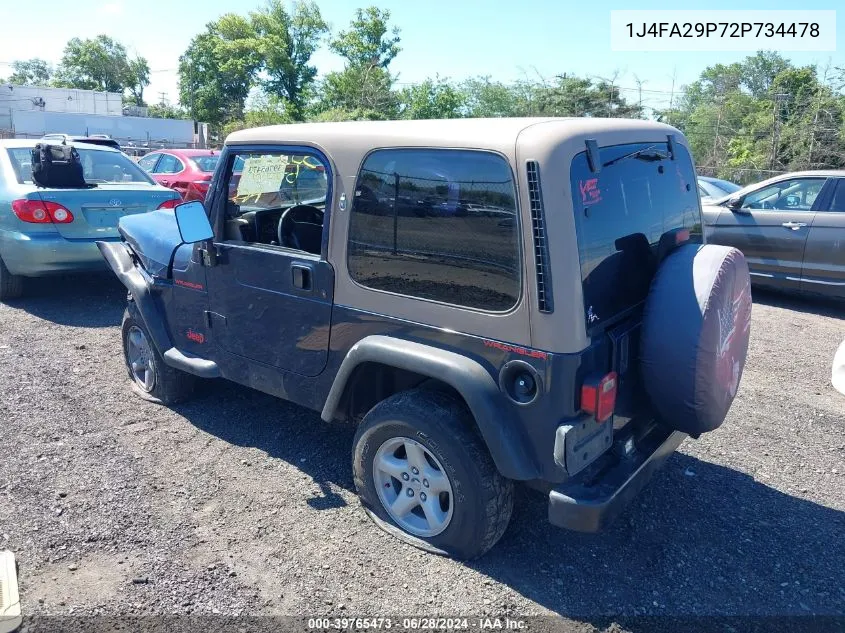 1J4FA29P72P734478 2002 Jeep Wrangler / Tj Se