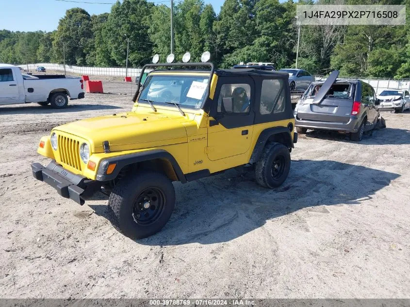 2002 Jeep Wrangler Se VIN: 1J4FA29PX2P716508 Lot: 39788769