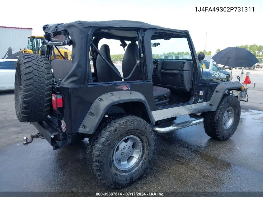 2002 Jeep Wrangler Sport VIN: 1J4FA49S02P731311 Lot: 39887814