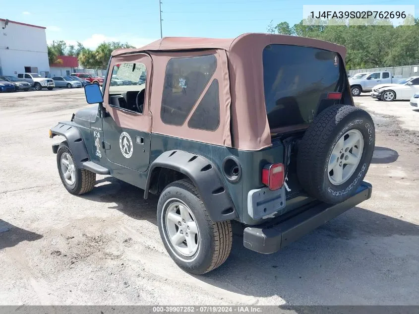 1J4FA39S02P762696 2002 Jeep Wrangler X