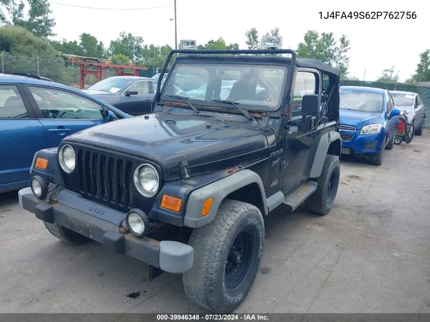 2002 Jeep Wrangler Sport VIN: 1J4FA49S62P762756 Lot: 39946348