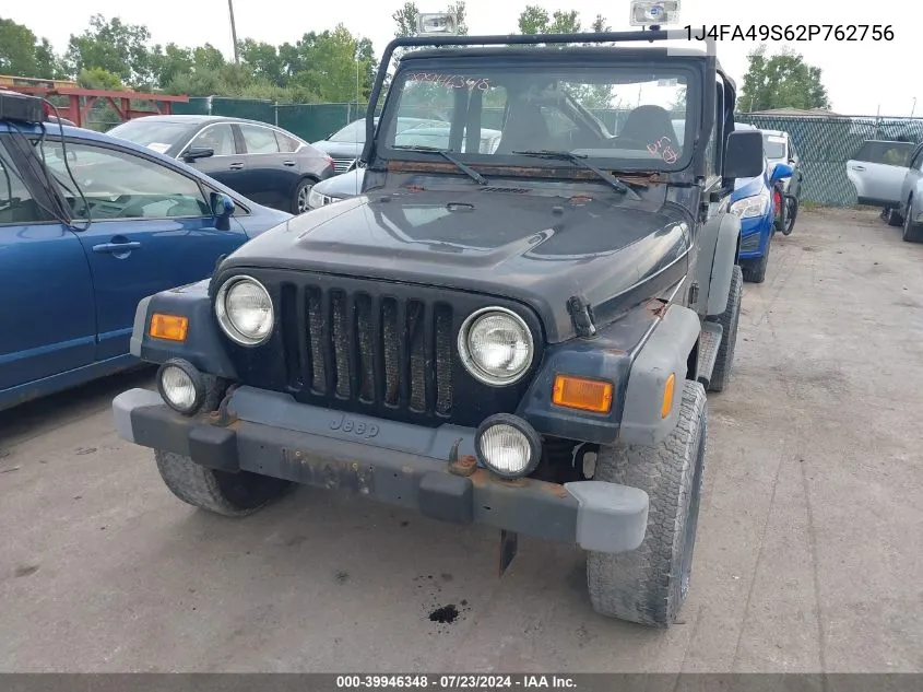 2002 Jeep Wrangler Sport VIN: 1J4FA49S62P762756 Lot: 39946348