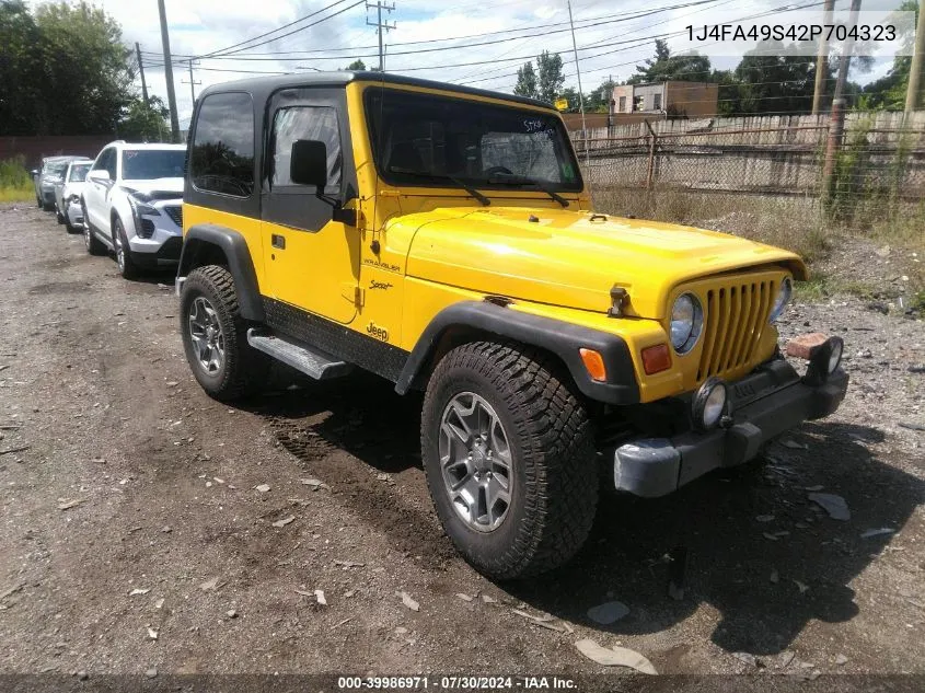 2002 Jeep Wrangler Sport VIN: 1J4FA49S42P704323 Lot: 39986971