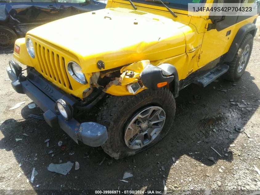 2002 Jeep Wrangler Sport VIN: 1J4FA49S42P704323 Lot: 39986971