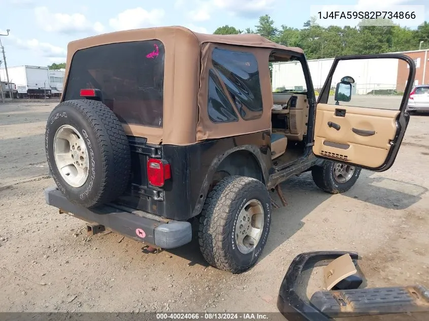 2002 Jeep Wrangler Sahara VIN: 1J4FA59S82P734866 Lot: 40024066