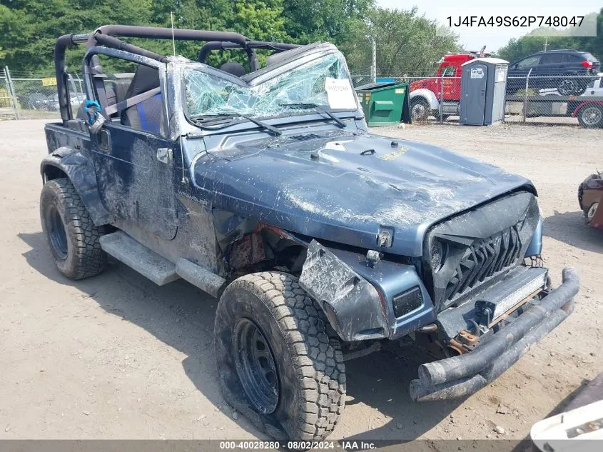 2002 Jeep Wrangler Sport VIN: 1J4FA49S62P748047 Lot: 40028280