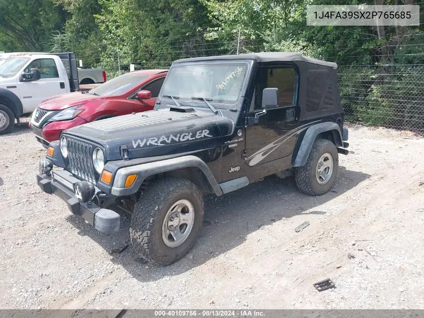 2002 Jeep Wrangler X VIN: 1J4FA39SX2P765685 Lot: 40109756