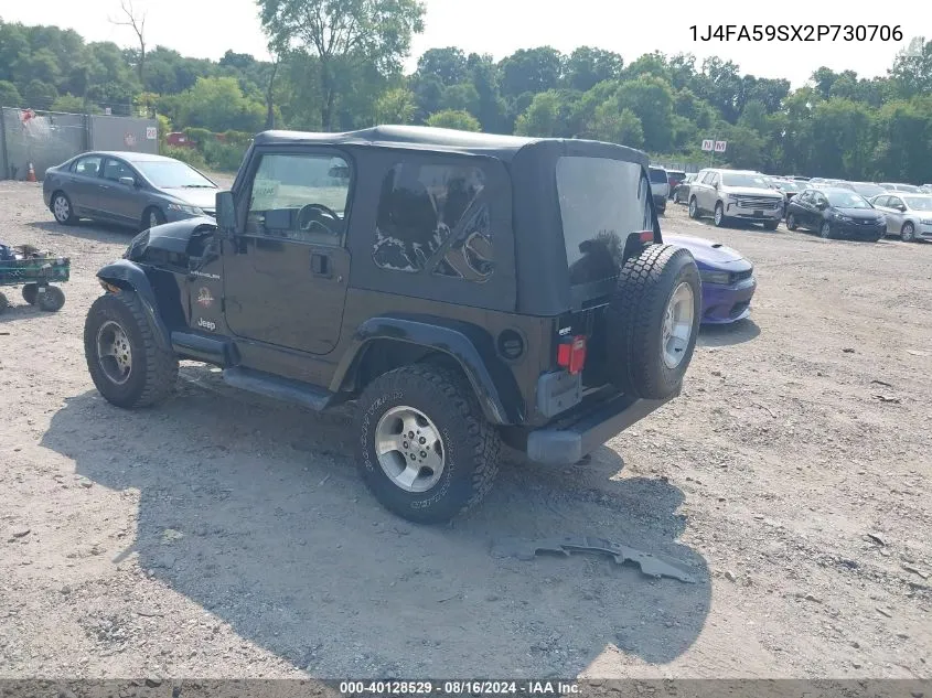 2002 Jeep Wrangler Sahara VIN: 1J4FA59SX2P730706 Lot: 40128529