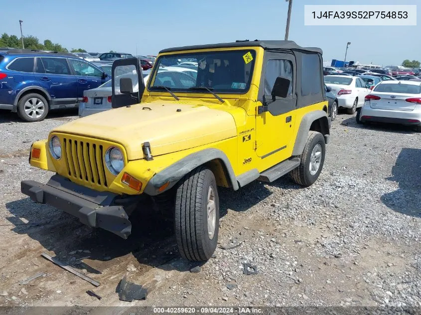 1J4FA39S52P754853 2002 Jeep Wrangler X