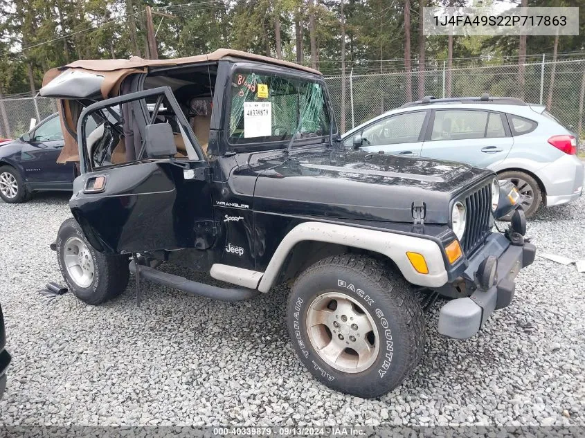 2002 Jeep Wrangler Sport VIN: 1J4FA49S22P717863 Lot: 40339879