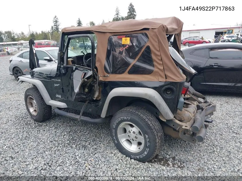 1J4FA49S22P717863 2002 Jeep Wrangler Sport