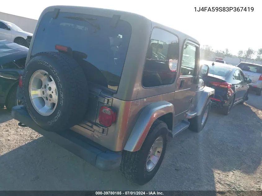 1J4FA59S83P367419 2003 Jeep Wrangler Sahara