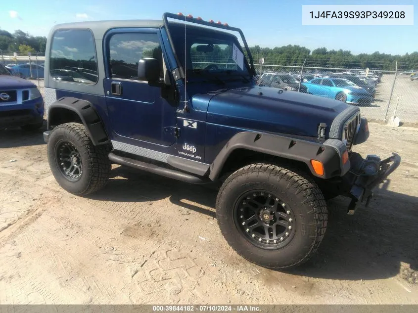 2003 Jeep Wrangler X VIN: 1J4FA39S93P349208 Lot: 39844182