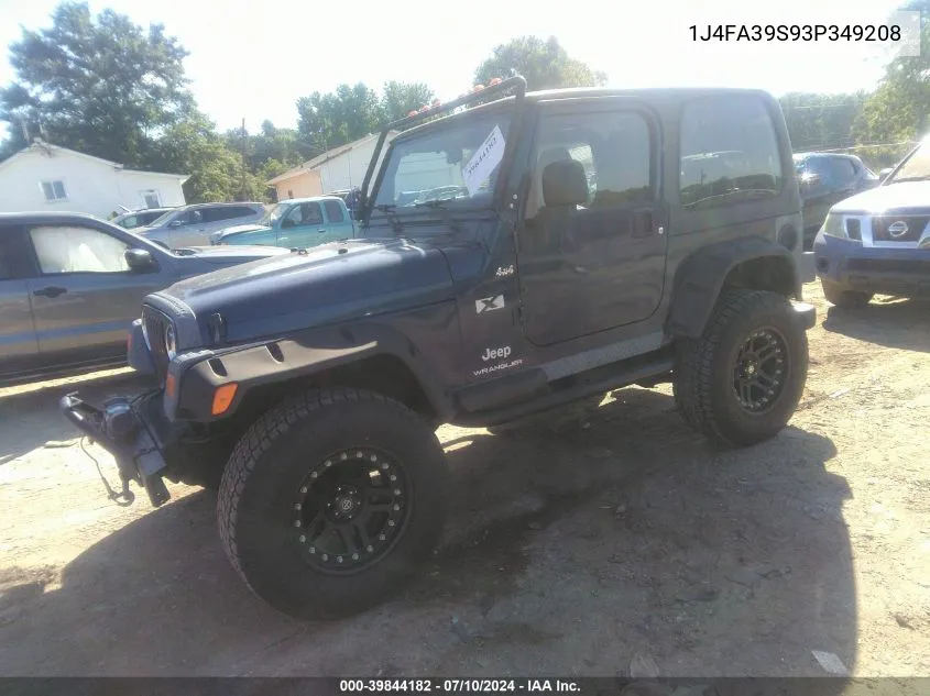 2003 Jeep Wrangler X VIN: 1J4FA39S93P349208 Lot: 39844182