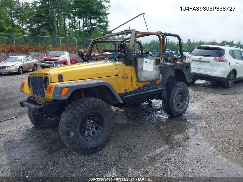 2003 Jeep Wrangler X VIN: 1J4FA39S03P338727 Lot: 39969491