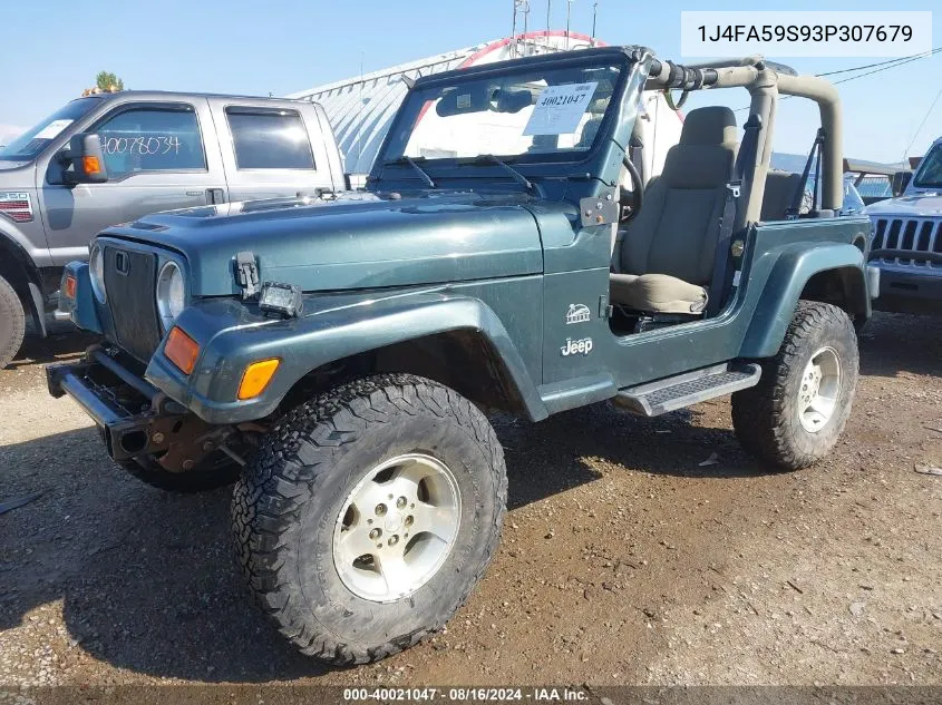 2003 Jeep Wrangler Sahara VIN: 1J4FA59S93P307679 Lot: 40021047