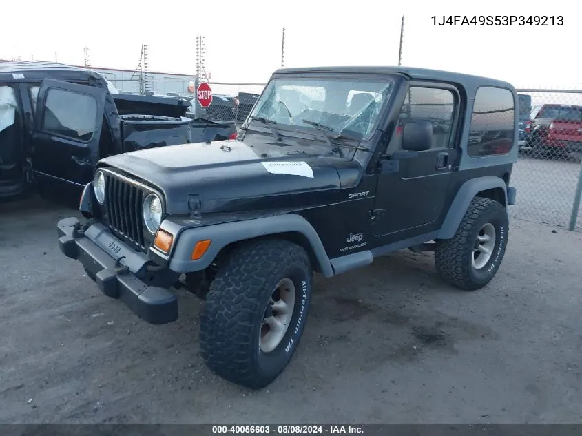 2003 Jeep Wrangler Sport VIN: 1J4FA49S53P349213 Lot: 40056603